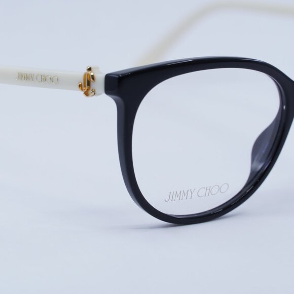 🕶️ New Jimmy Choo JC309 09HT 00 Eyeglasses - Black/White Frame 53mm - Picture 6 of 11